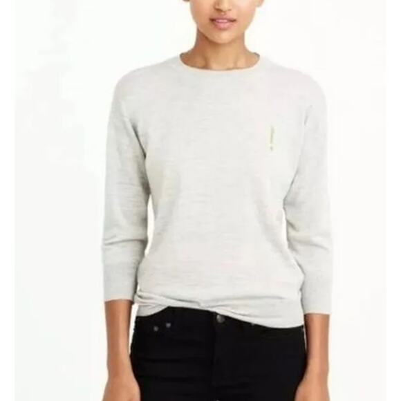 J. Crew Merino Wool Exclamation Point Sweater Gray Size Small - Picture 1 of 6